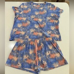 Tie-Dye Pajama Set - Blue and Orange